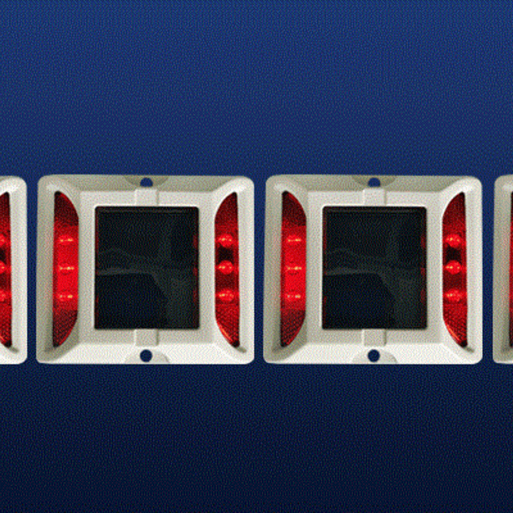 ART. TPSR-10S MARKER STRADALE SOLARE ALLUMINIO 6 LED SINCRONIZZATO