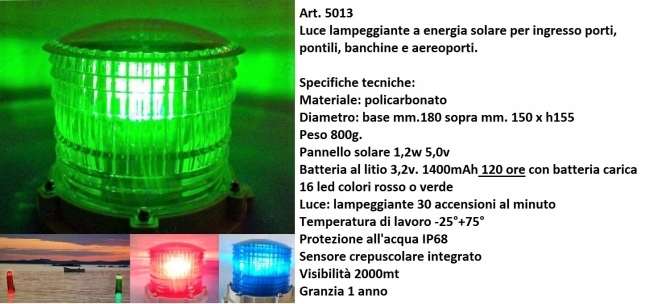 Light solar Led for entry ports and piers - ElioSolar by Modular System